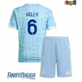 Juventus Lloyd Kelly #6 Echipament de Fotbal Replică 2025-26 Copii Deplasare (+ Șorturi)